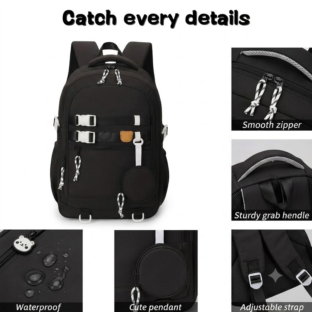 WALSON 30L Laptop Backpack for Men  Women  Fits 17 Inch Laptop  Water-Resistant School College Office  Travel Bag