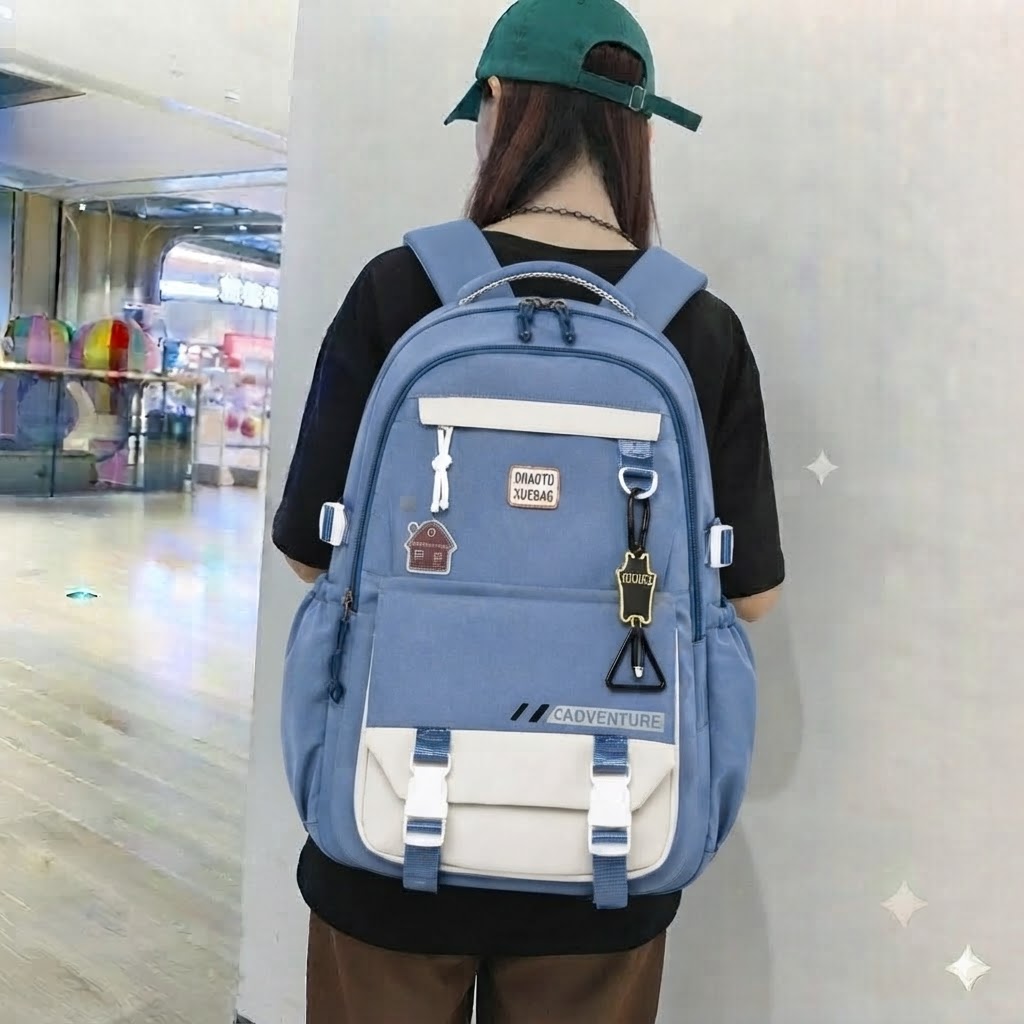 WALSON 30L Korean Laptop Backpack for Men  Women  Fits 17-Inch Laptop  Lightweight Water-Resistant Backpack for School College Office  Travel