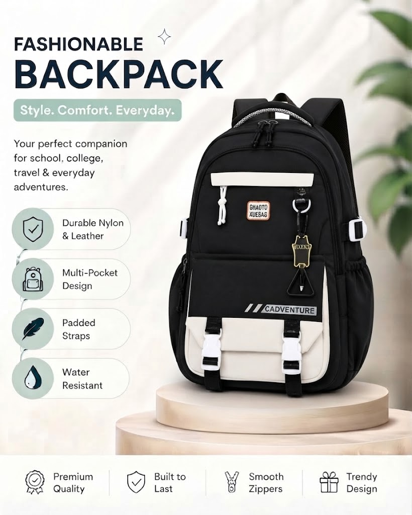 WALSON 30L Korean Laptop Backpack for Men Women Fits 17-Inch Laptop Lightweight Water-Resistant Backpack for School College Office Travel