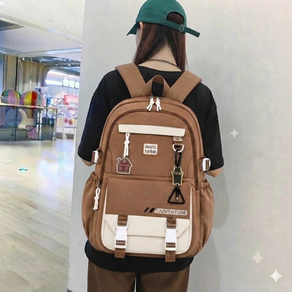 WALSON 30L Korean Laptop Backpack for Men Women Fits 17-Inch Laptop Lightweight Water-Resistant Backpack for School College Office Travel