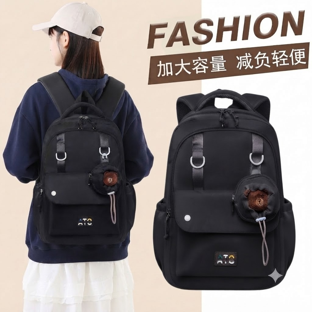 WALSON 30L Korean Laptop Backpack for Men  Women  Fits 17-Inch Laptop  Lightweight Water-Resistant Backpack for School College Office  Travel