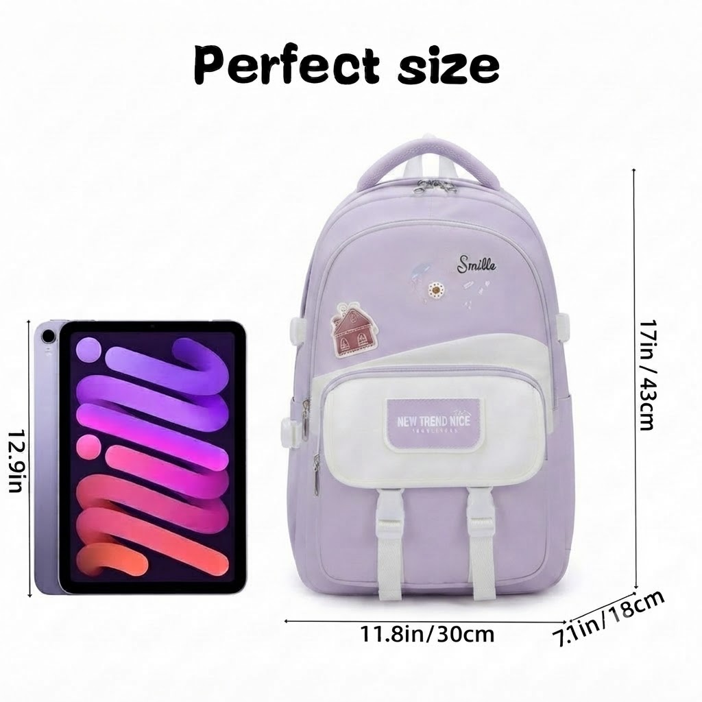 WALSON 30L Korean Laptop Backpack for Men  Women  Fits 17-Inch Laptop  Lightweight Water-Resistant Backpack for School College Office  Travel