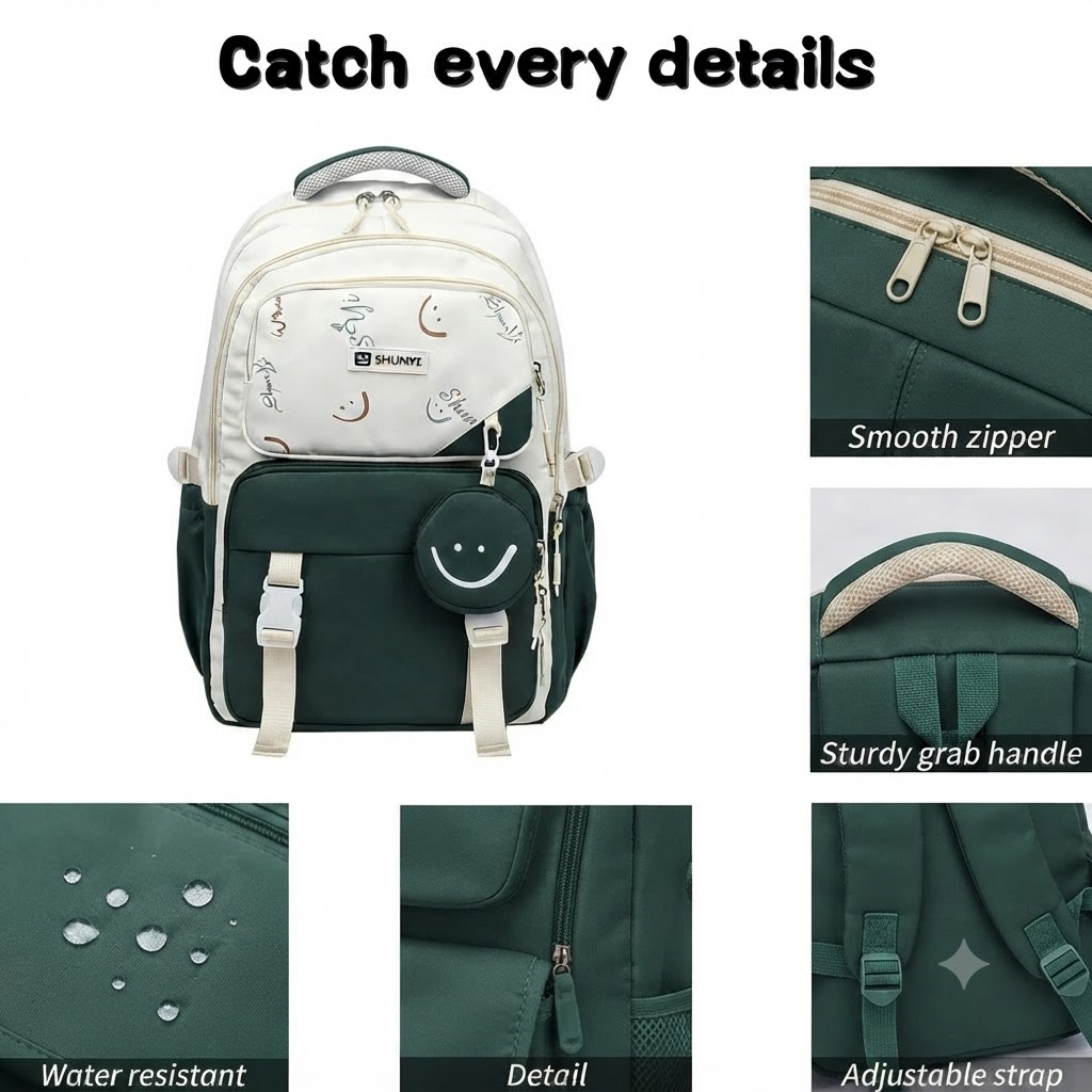 WALSON 30L Laptop Bag for Men  Women  Stylish Water-Resistant Backpack for School College Office  Travel  Fits 17-Inch Laptop