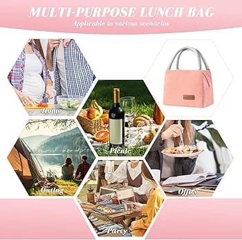 WALSON Insulated Lunch Bag  Leakproof Thermal Tiffin Tote for Men Women  Kids