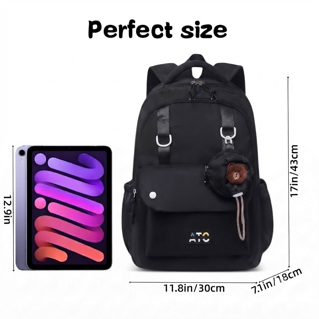 WALSON 30L Korean Laptop Backpack for Men  Women  Fits 17-Inch Laptop  Lightweight Water-Resistant Backpack for School College Office  Travel