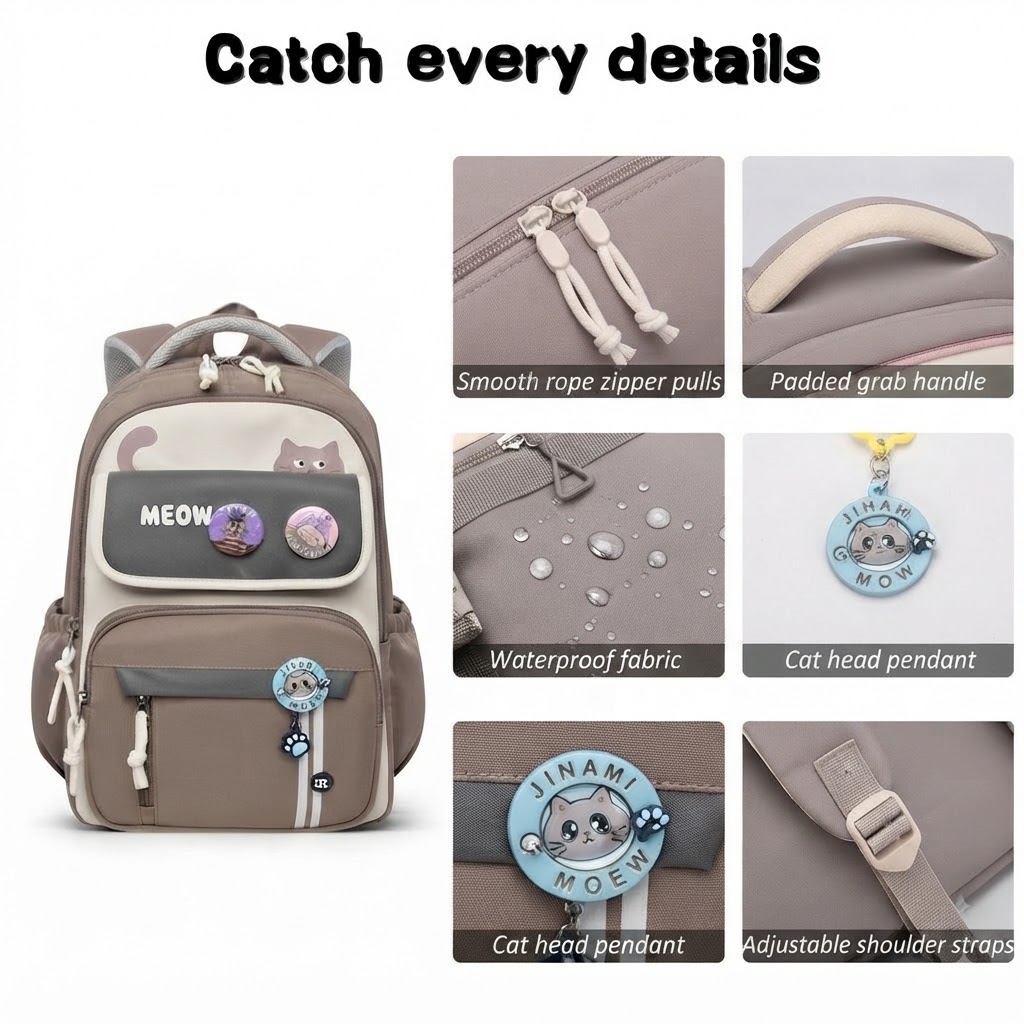 WALSON 30L Korean Laptop Backpack for Men  Women  Fits 17-Inch Laptop  Lightweight Water-Resistant Backpack for School College Office  Travel