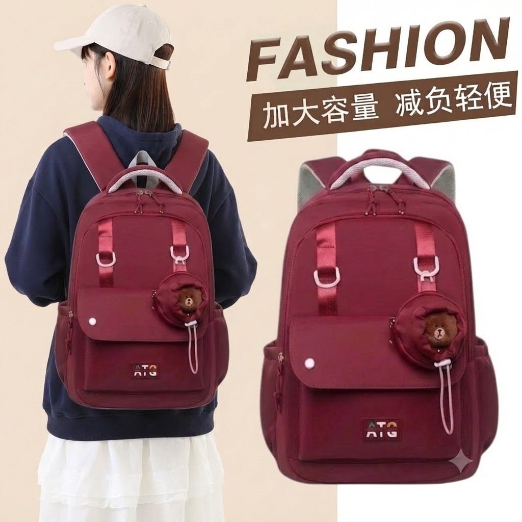 WALSON 30L Korean Laptop Backpack for Men  Women  Fits 17-Inch Laptop  Lightweight Water-Resistant Backpack for School College Office  Travel