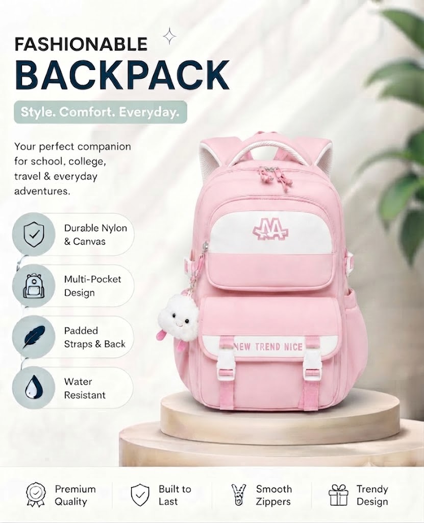 WALSON 30L Korean Laptop Backpack for Men  Women  Fits 17-Inch Laptop  Lightweight Water-Resistant Backpack for School College Office  Travel