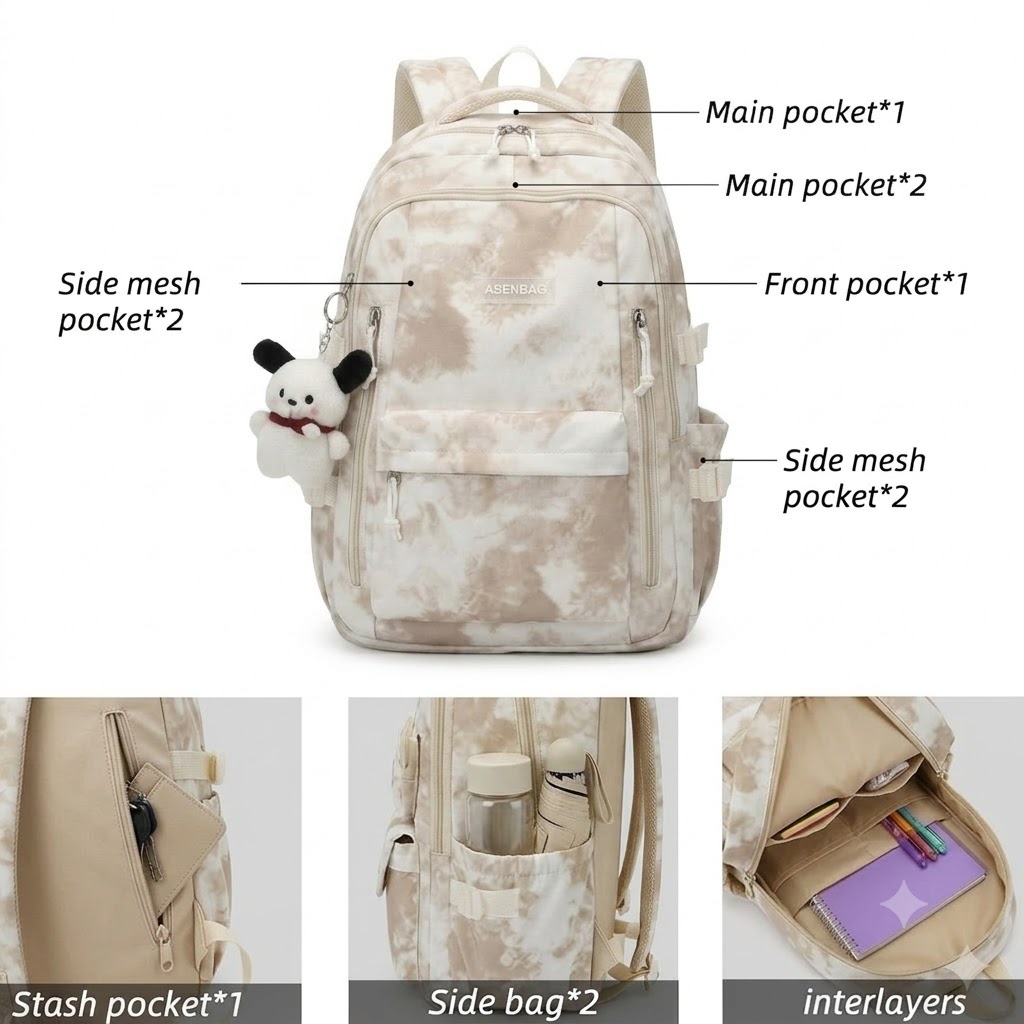 WALSON 30L Laptop Backpack for Men  Women  Fits 17 Inch Laptop  Water-Resistant School College Office  Travel Bag