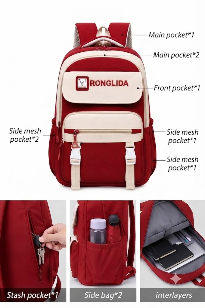 WALSON 30L Laptop Backpack for Men Women Fits 17 Inch Laptop Water-Resistant School College Office Travel Bag