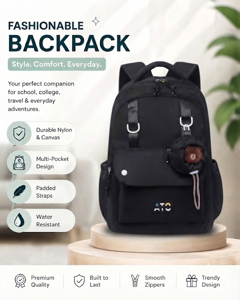 WALSON 30L Korean Laptop Backpack for Men Women Fits 17-Inch Laptop Lightweight Water-Resistant Backpack for School College Office Travel