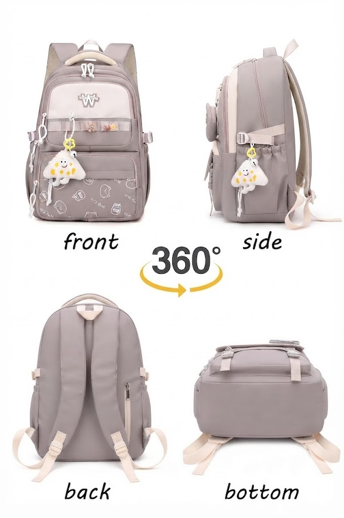 WALSON 30L Korean Laptop Backpack for Men  Women  Fits 17-Inch Laptop  Lightweight Water-Resistant Backpack for School College Office  Travel