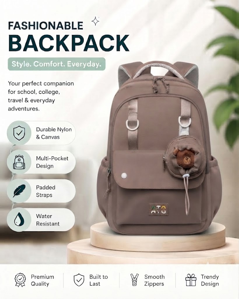 WALSON 30L Korean Laptop Backpack for Men  Women  Fits 17-Inch Laptop  Lightweight Water-Resistant Backpack for School College Office  Travel