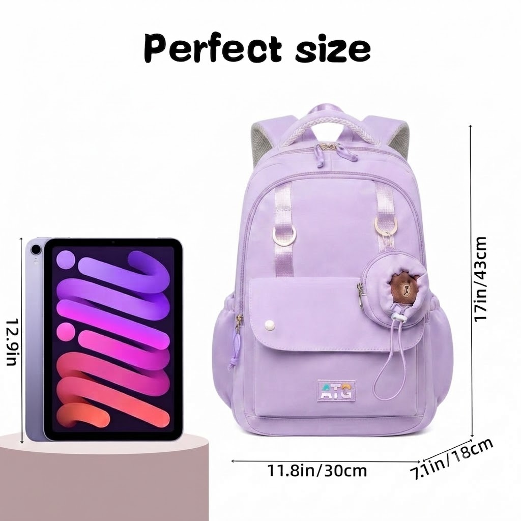 WALSON 30L Korean Laptop Backpack for Men Women Fits 17-Inch Laptop Lightweight Water-Resistant Backpack for School College Office Travel
