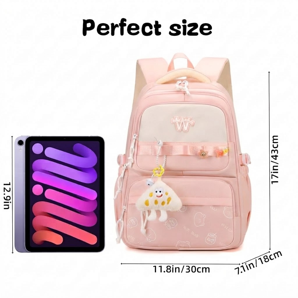 WALSON 30L Korean Laptop Backpack for Men Women Fits 17-Inch Laptop Lightweight Water-Resistant Backpack for School College Office Travel