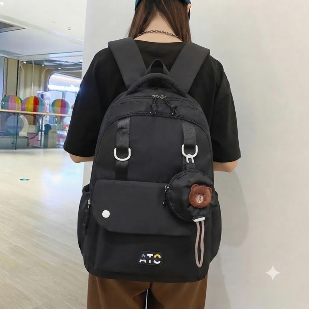 WALSON 30L Korean Laptop Backpack for Men  Women  Fits 17-Inch Laptop  Lightweight Water-Resistant Backpack for School College Office  Travel