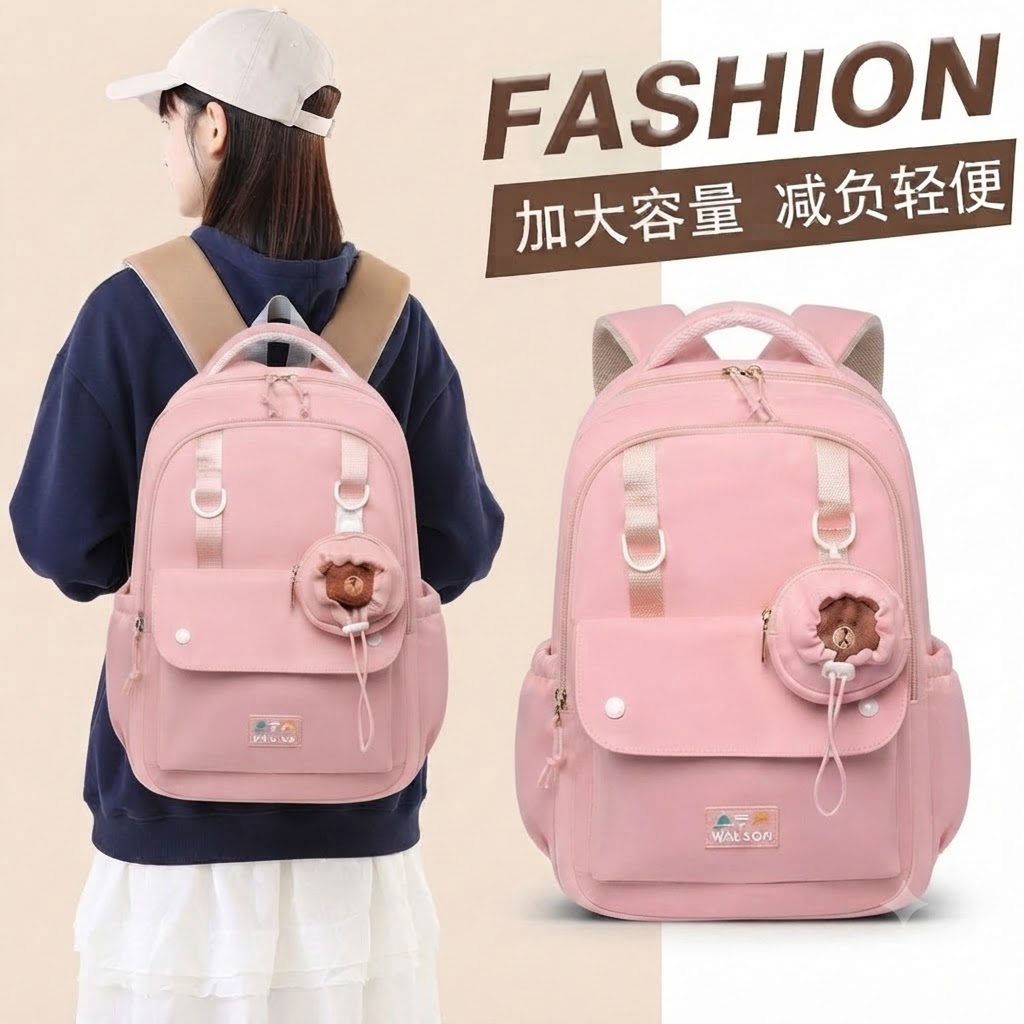 WALSON 30L Korean Laptop Backpack for Men Women Fits 17-Inch Laptop Lightweight Water-Resistant Backpack for School College Office Travel