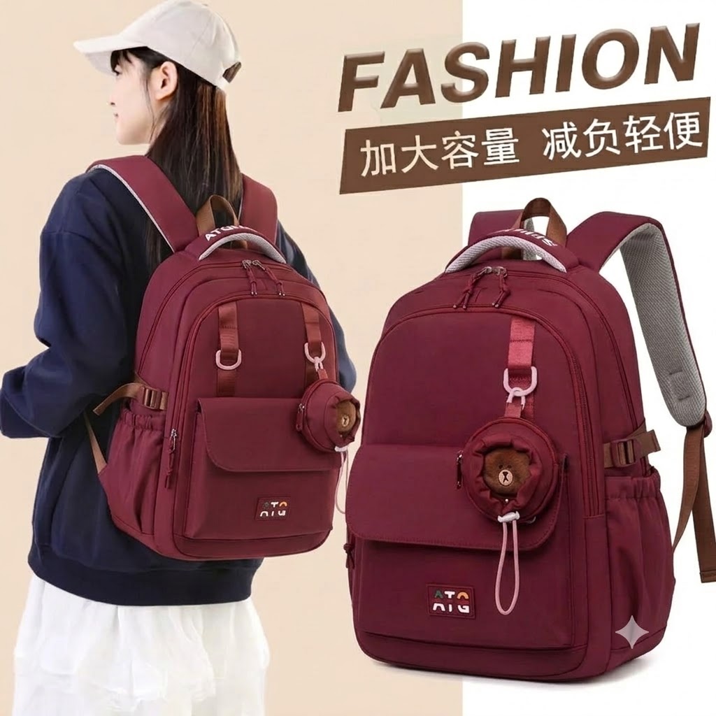 WALSON 30L Korean Laptop Backpack for Men Women Fits 17-Inch Laptop Lightweight Water-Resistant Backpack for School College Office Travel