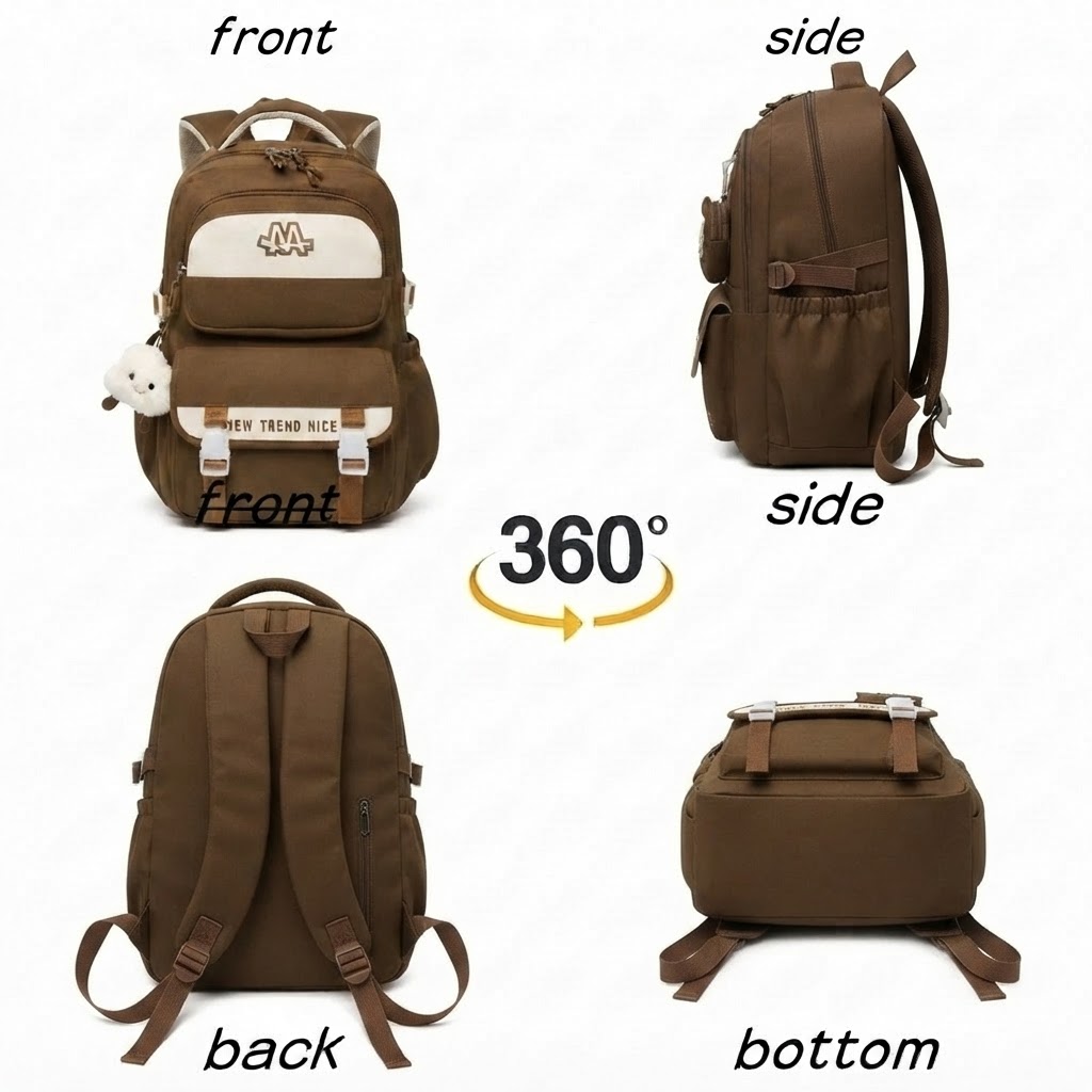 WALSON 30L Korean Laptop Backpack for Men Women Fits 17-Inch Laptop Lightweight Water-Resistant Backpack for School College Office Travel