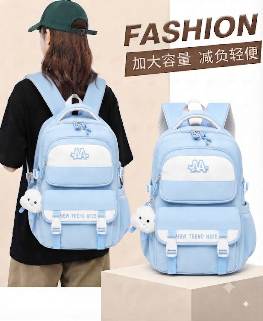 WALSON 30L Korean Laptop Backpack for Men Women Fits 17-Inch Laptop Lightweight Water-Resistant Backpack for School College Office Travel