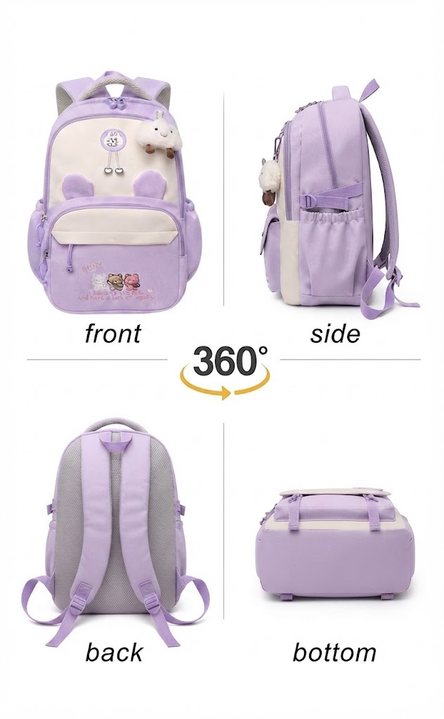 WALSON 30L Korean Laptop Backpack for Men Women Fits 17-Inch Laptop Lightweight Water-Resistant Backpack for School College Office Travel