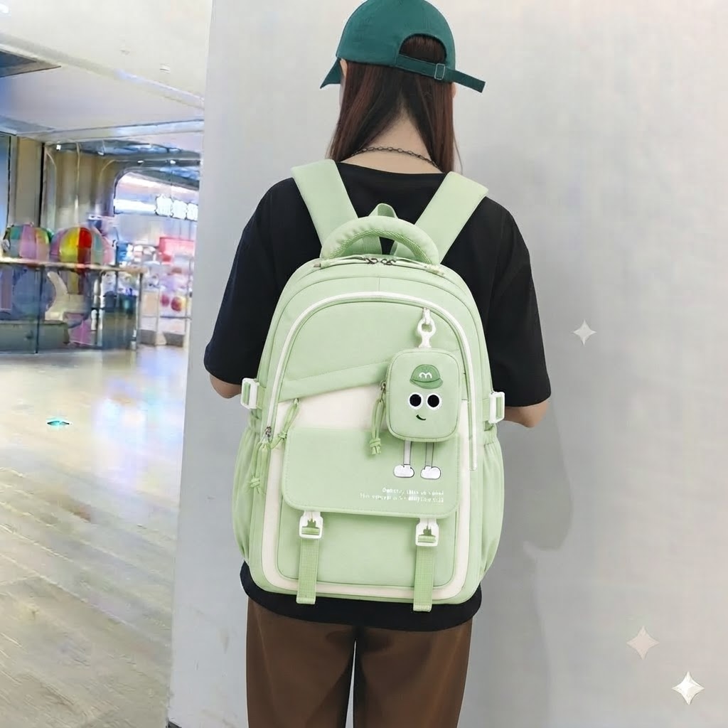 WALSON 30L Korean Laptop Backpack for Men Women Fits 17-Inch Laptop Lightweight Water-Resistant Backpack for School College Office Travel