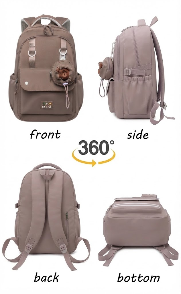 WALSON 30L Korean Laptop Backpack for Men Women Fits 17-Inch Laptop Lightweight Water-Resistant Backpack for School College Office Travel