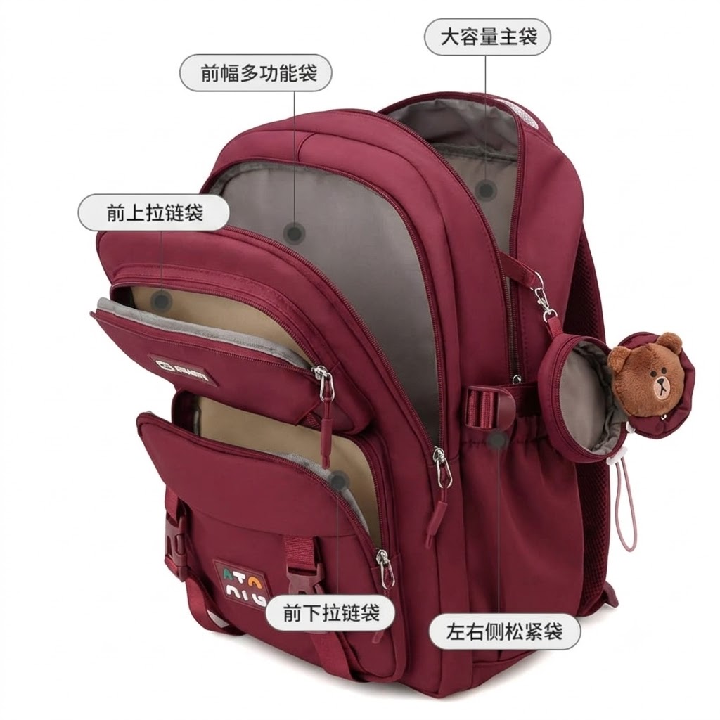 WALSON 30L Korean Laptop Backpack for Men  Women  Fits 17-Inch Laptop  Lightweight Water-Resistant Backpack for School College Office  Travel