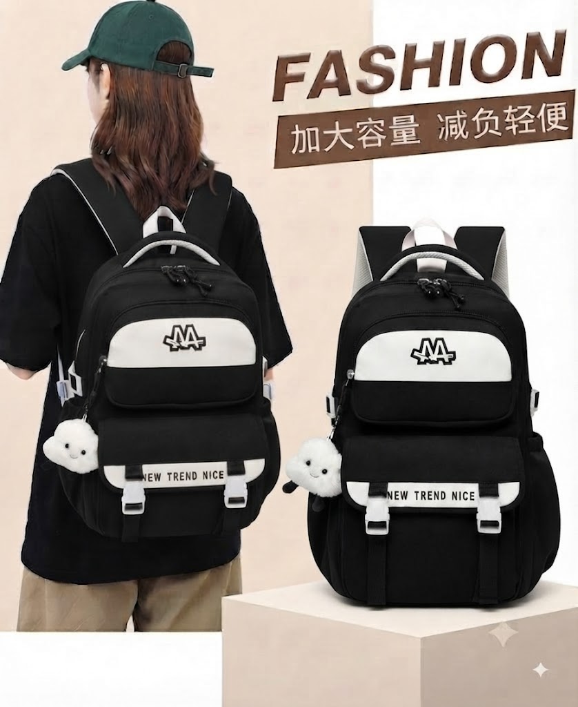 WALSON 30L Korean Laptop Backpack for Men Women Fits 17-Inch Laptop Lightweight Water-Resistant Backpack for School College Office Travel