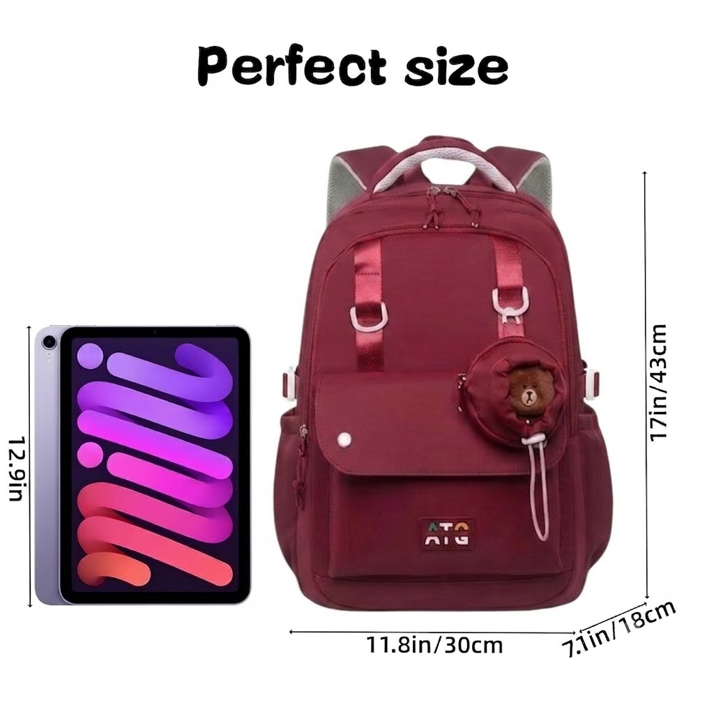 WALSON 30L Korean Laptop Backpack for Men  Women  Fits 17-Inch Laptop  Lightweight Water-Resistant Backpack for School College Office  Travel