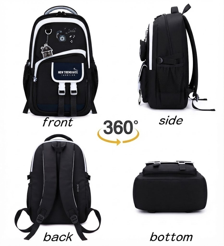 WALSON 30L Korean Laptop Backpack for Men  Women  Fits 17-Inch Laptop  Lightweight Water-Resistant Backpack for School College Office  Travel