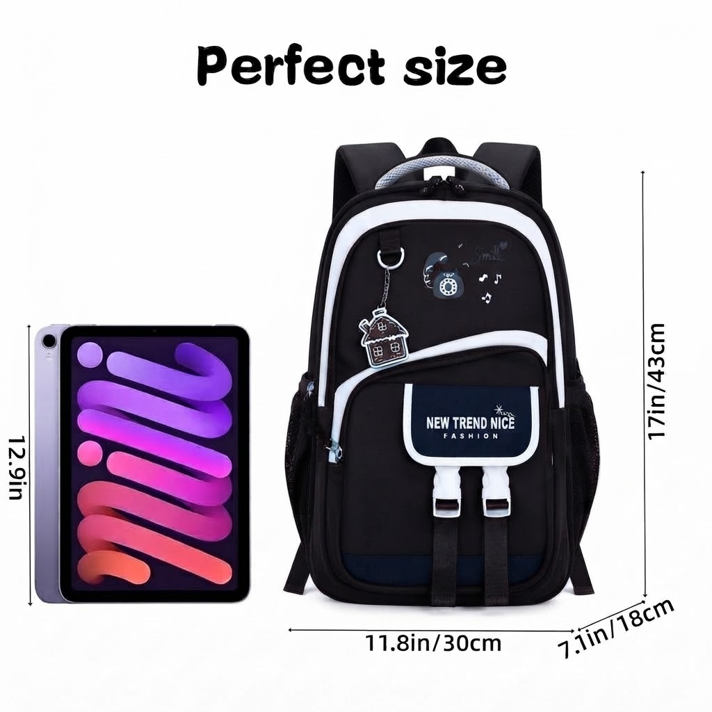 WALSON 30L Korean Laptop Backpack for Men Women Fits 17-Inch Laptop Lightweight Water-Resistant Backpack for School College Office Travel