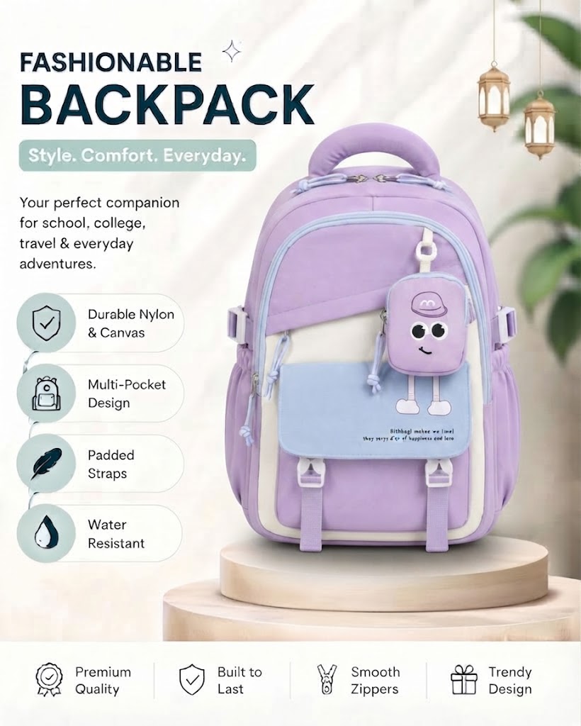 WALSON 30L Korean Laptop Backpack for Men Women Fits 17-Inch Laptop Lightweight Water-Resistant Backpack for School College Office Travel