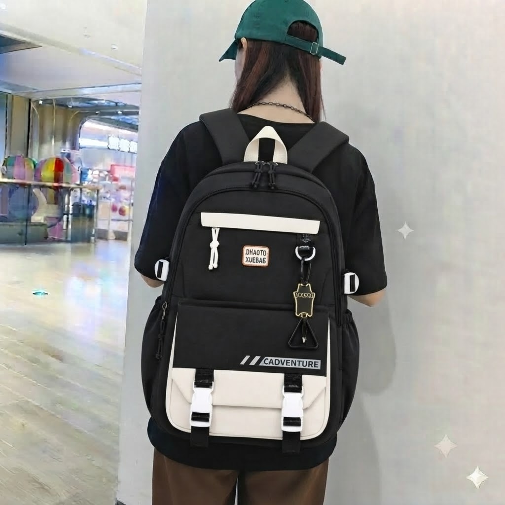 WALSON 30L Korean Laptop Backpack for Men Women Fits 17-Inch Laptop Lightweight Water-Resistant Backpack for School College Office Travel