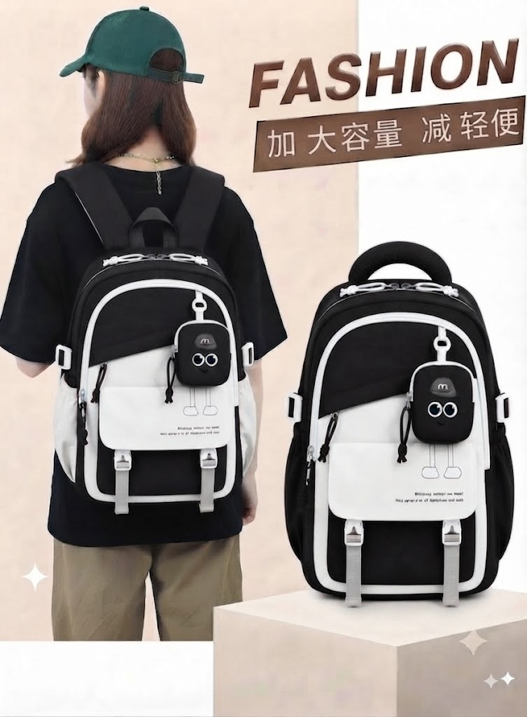 WALSON 30L Korean Laptop Backpack for Men Women Fits 17-Inch Laptop Lightweight Water-Resistant Backpack for School College Office Travel
