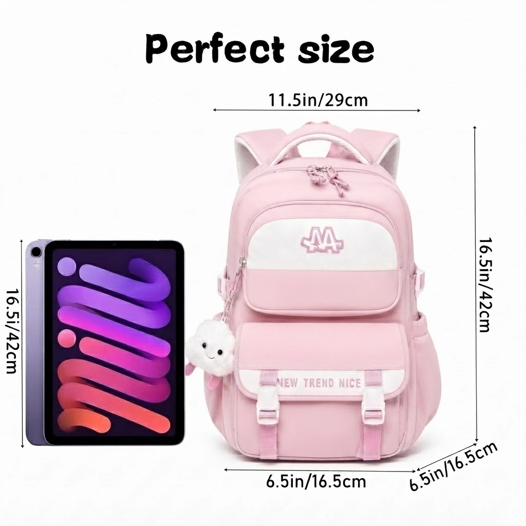 WALSON 30L Korean Laptop Backpack for Men Women Fits 17-Inch Laptop Lightweight Water-Resistant Backpack for School College Office Travel