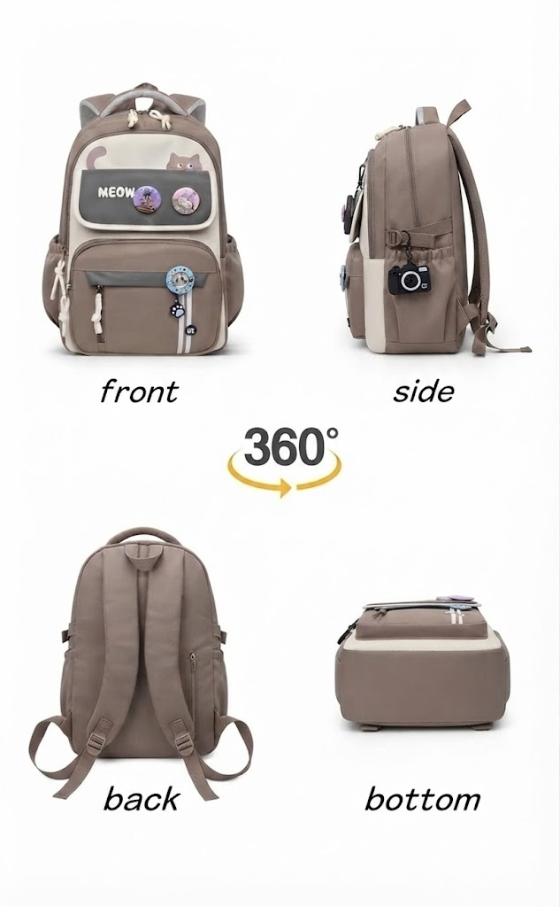 WALSON 30L Korean Laptop Backpack for Men Women Fits 17-Inch Laptop Lightweight Water-Resistant Backpack for School College Office Travel