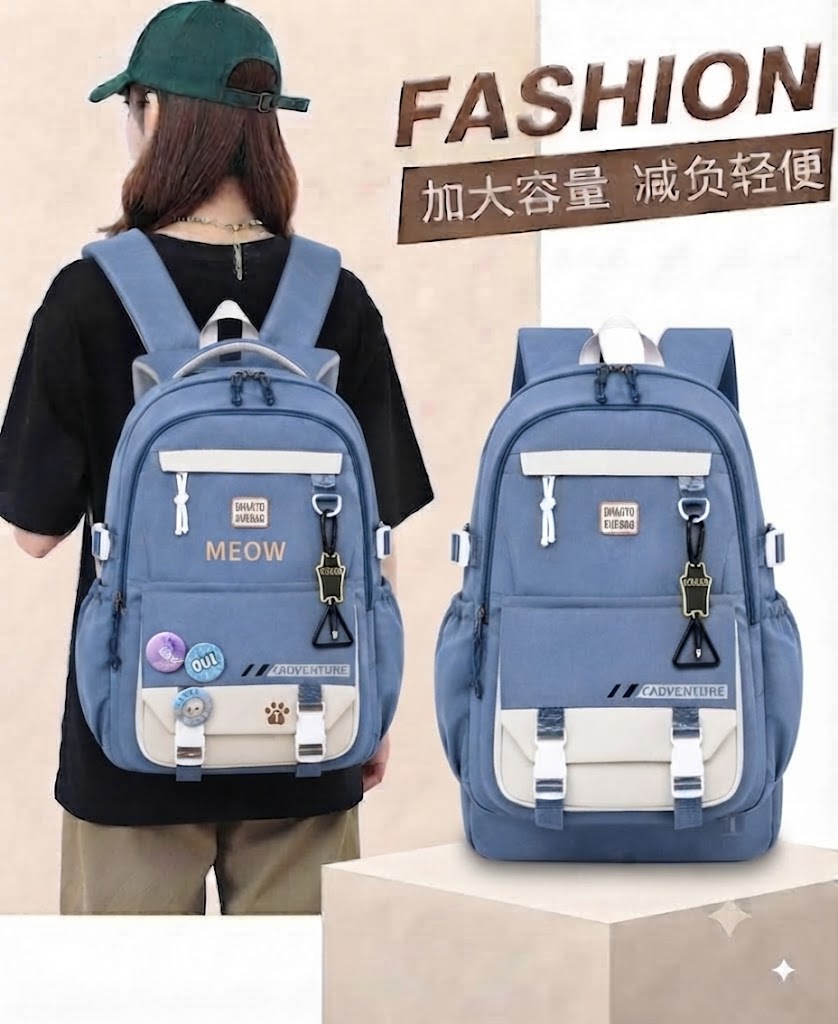 WALSON 30L Korean Laptop Backpack for Men Women Fits 17-Inch Laptop Lightweight Water-Resistant Backpack for School College Office Travel