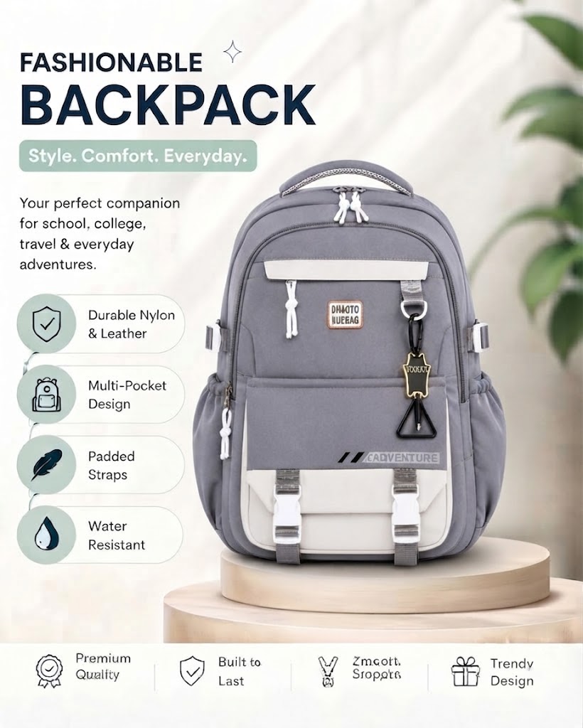 WALSON 30L Korean Laptop Backpack for Men Women Fits 17-Inch Laptop Lightweight Water-Resistant Backpack for School College Office Travel