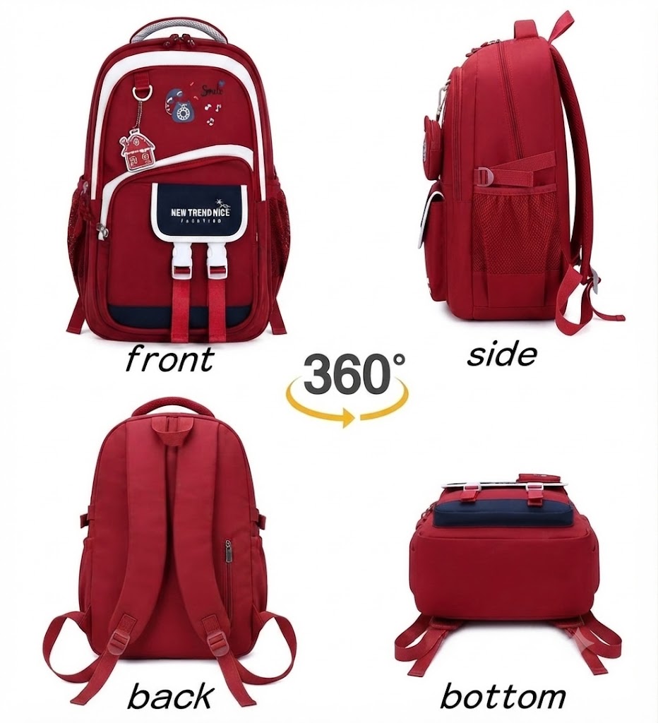 WALSON 30L Korean Laptop Backpack for Men Women Fits 17-Inch Laptop Lightweight Water-Resistant Backpack for School College Office Travel