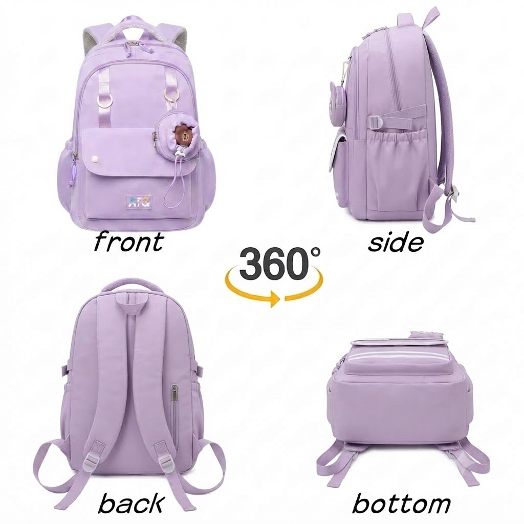 WALSON 30L Korean Laptop Backpack for Men  Women  Fits 17-Inch Laptop  Lightweight Water-Resistant Backpack for School College Office  Travel