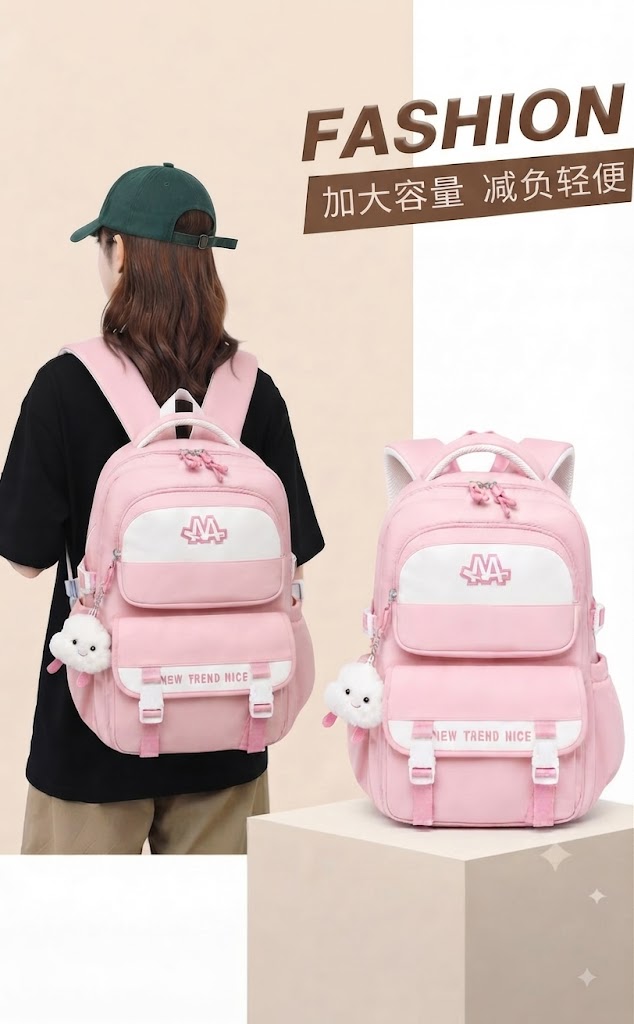 WALSON 30L Korean Laptop Backpack for Men  Women  Fits 17-Inch Laptop  Lightweight Water-Resistant Backpack for School College Office  Travel