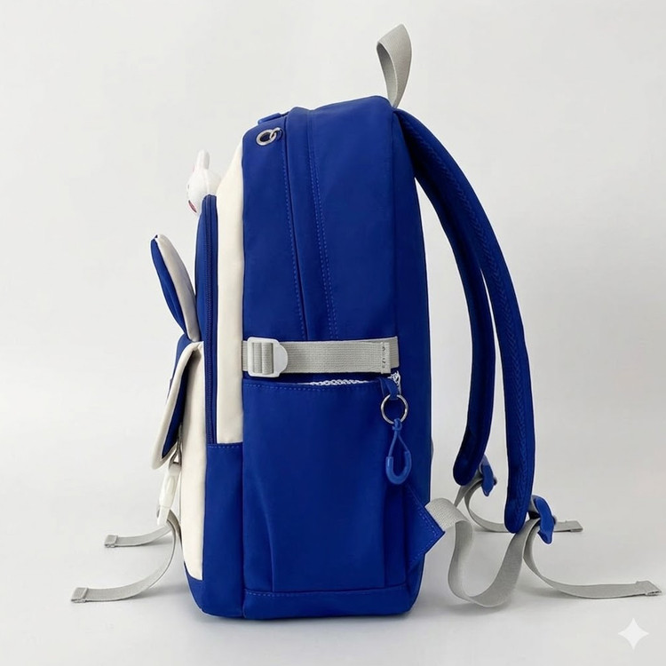 Cute Blue Rabbit Ear Backpack for Girls