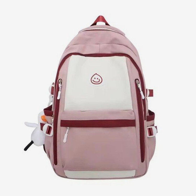 Cute Pink College School Backpack for Girls