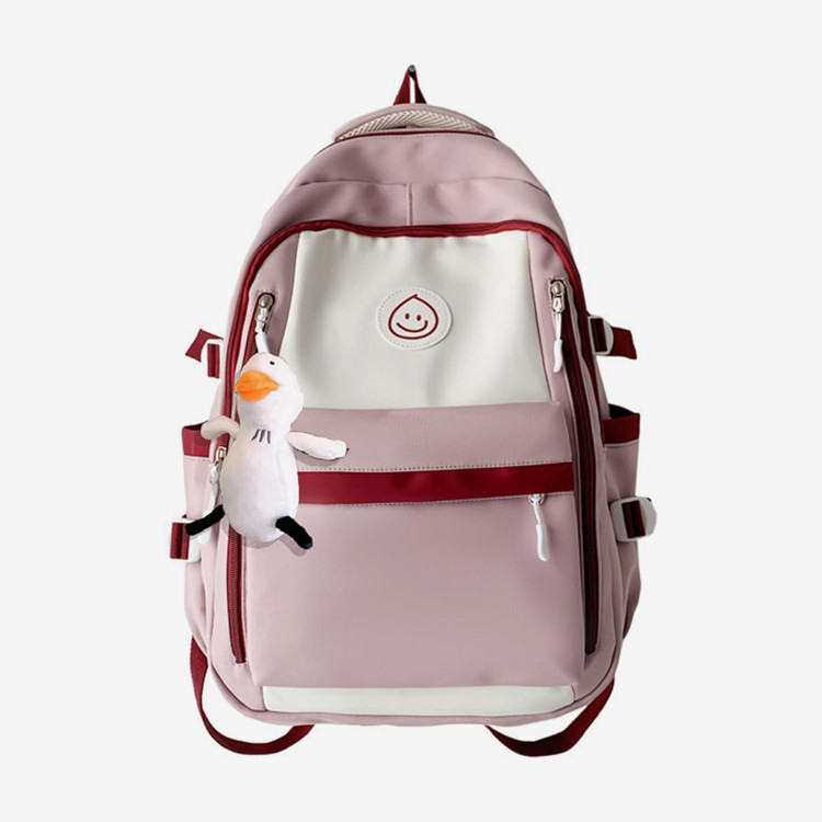 Cute Pink College School Backpack for Girls