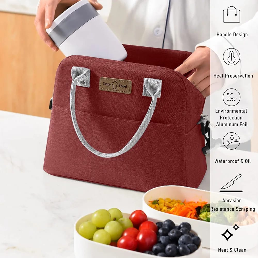 WALSON Insulated Lunch Bag Leakproof Thermal Tiffin Tote for Men Women Kids