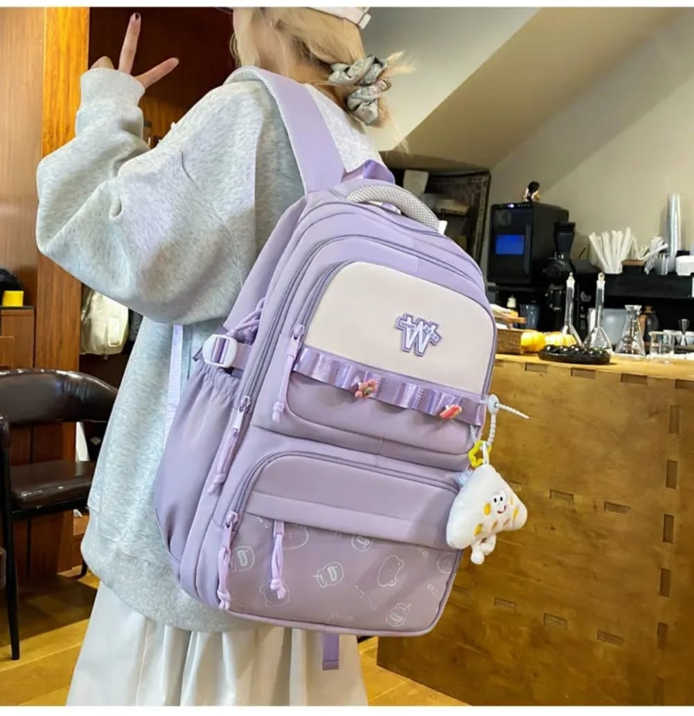 WALSON 30L Korean Laptop Backpack for Men  Women  Fits 17-Inch Laptop  Lightweight Water-Resistant Backpack for School College Office  Travel