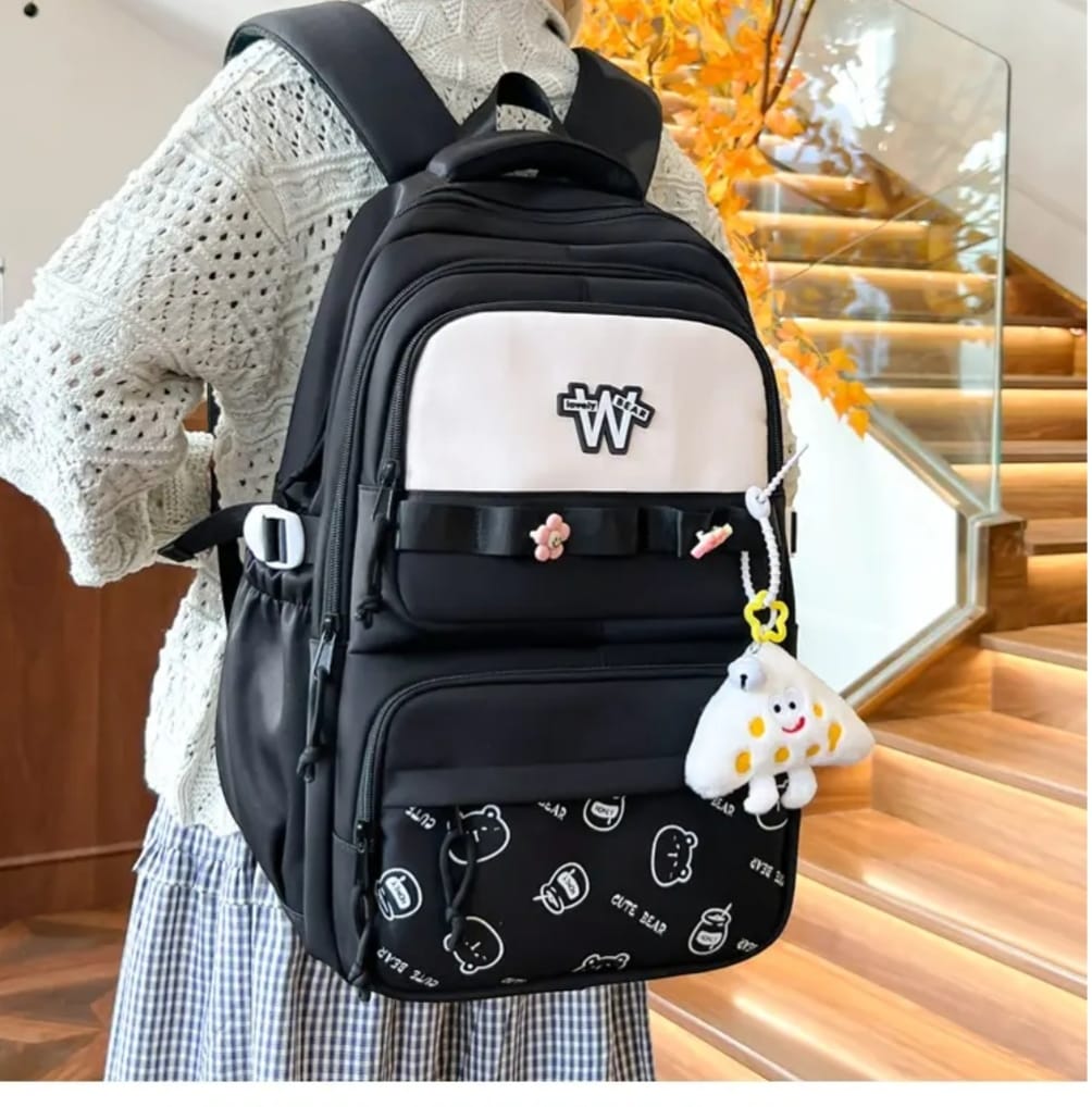 WALSON 30L Korean Laptop Backpack for Men Women Fits 17-Inch Laptop Lightweight Water-Resistant Backpack for School College Office Travel
