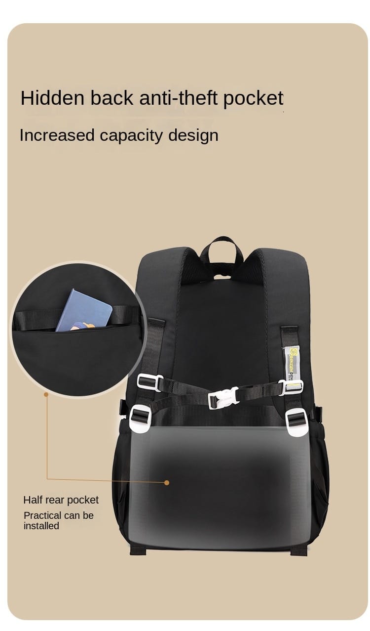 WALSON 30L Korean Laptop Backpack for Men  Women  Fits 17-Inch Laptop  Lightweight Water-Resistant Backpack for School College Office  Travel