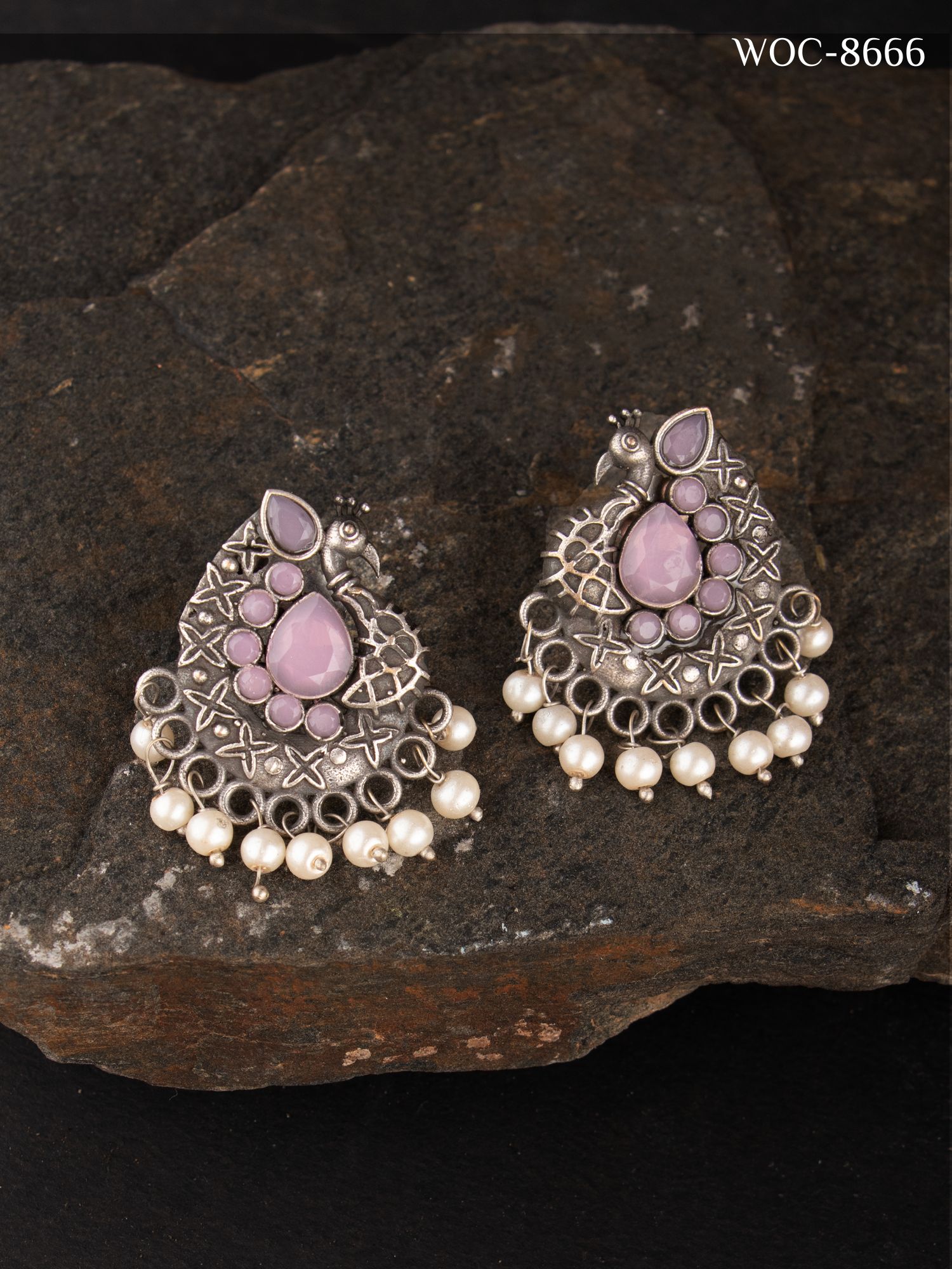 Peacock stone earrings Clearance